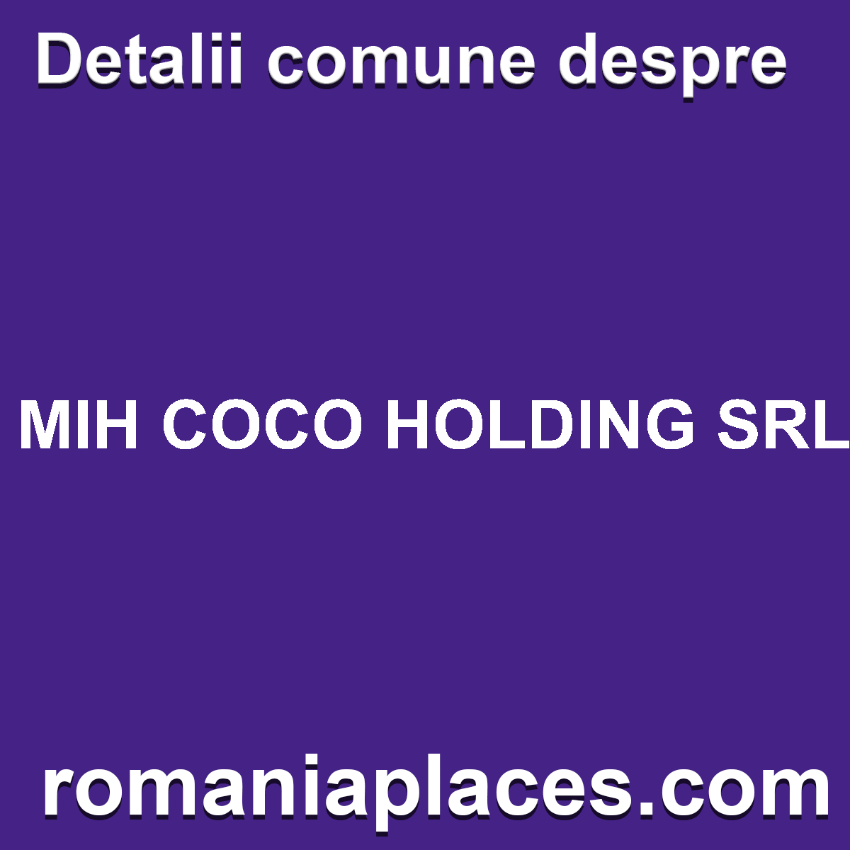 MIH COCO HOLDING SRL