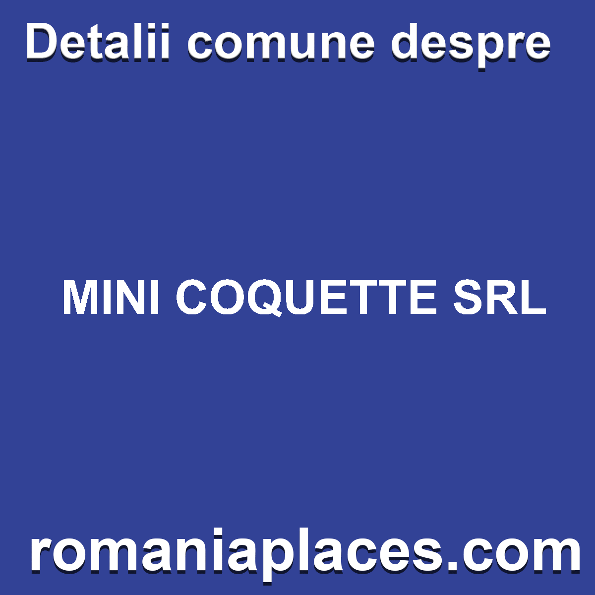 MINI COQUETTE SRL