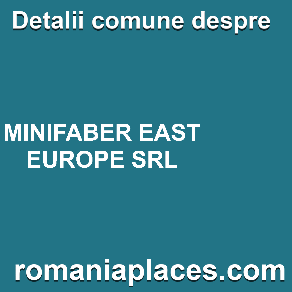 MINIFABER EAST EUROPE SRL