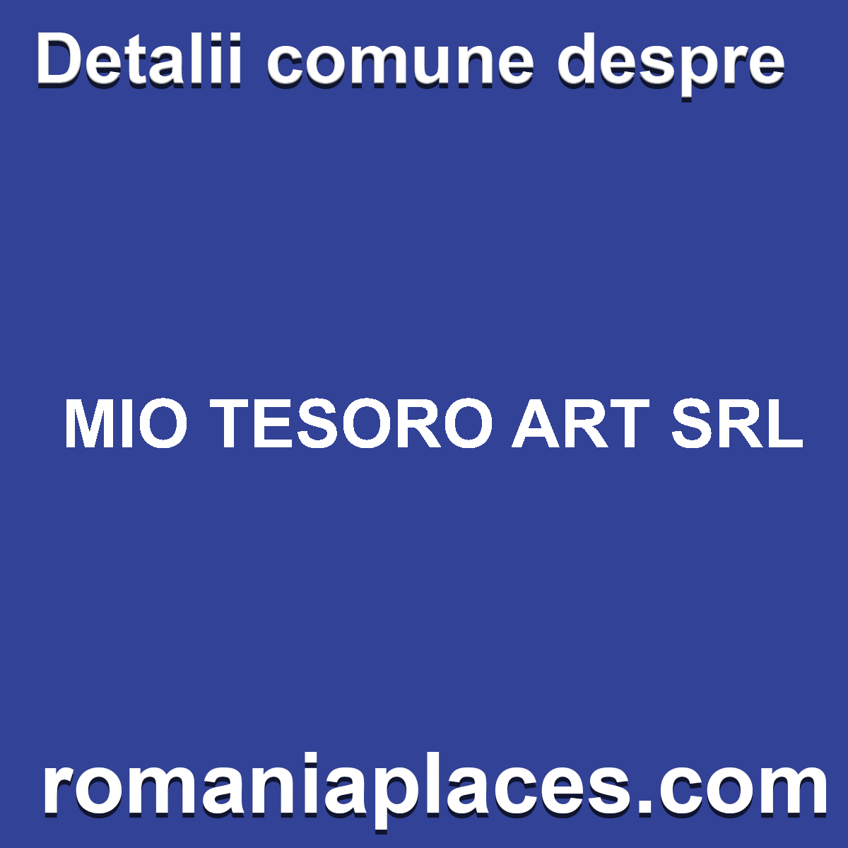 MIO TESORO ART SRL