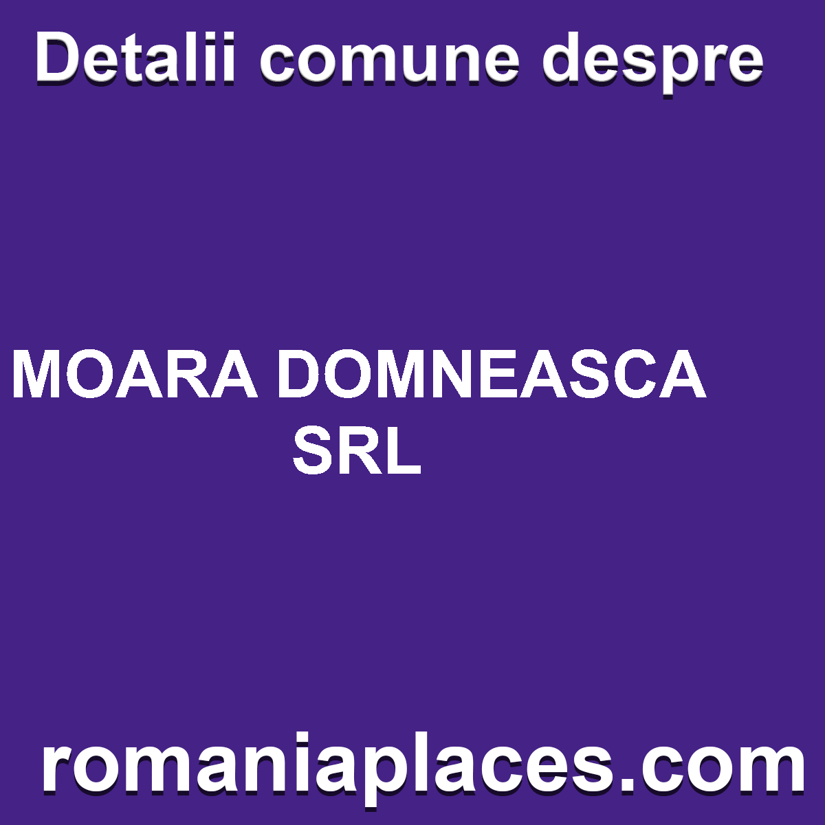 MOARA DOMNEASCA SRL