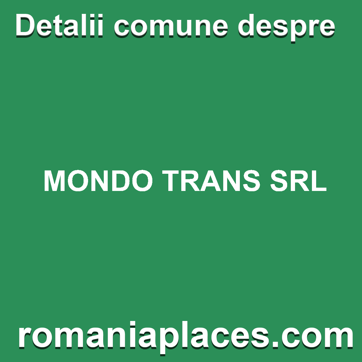 MONDO TRANS SRL