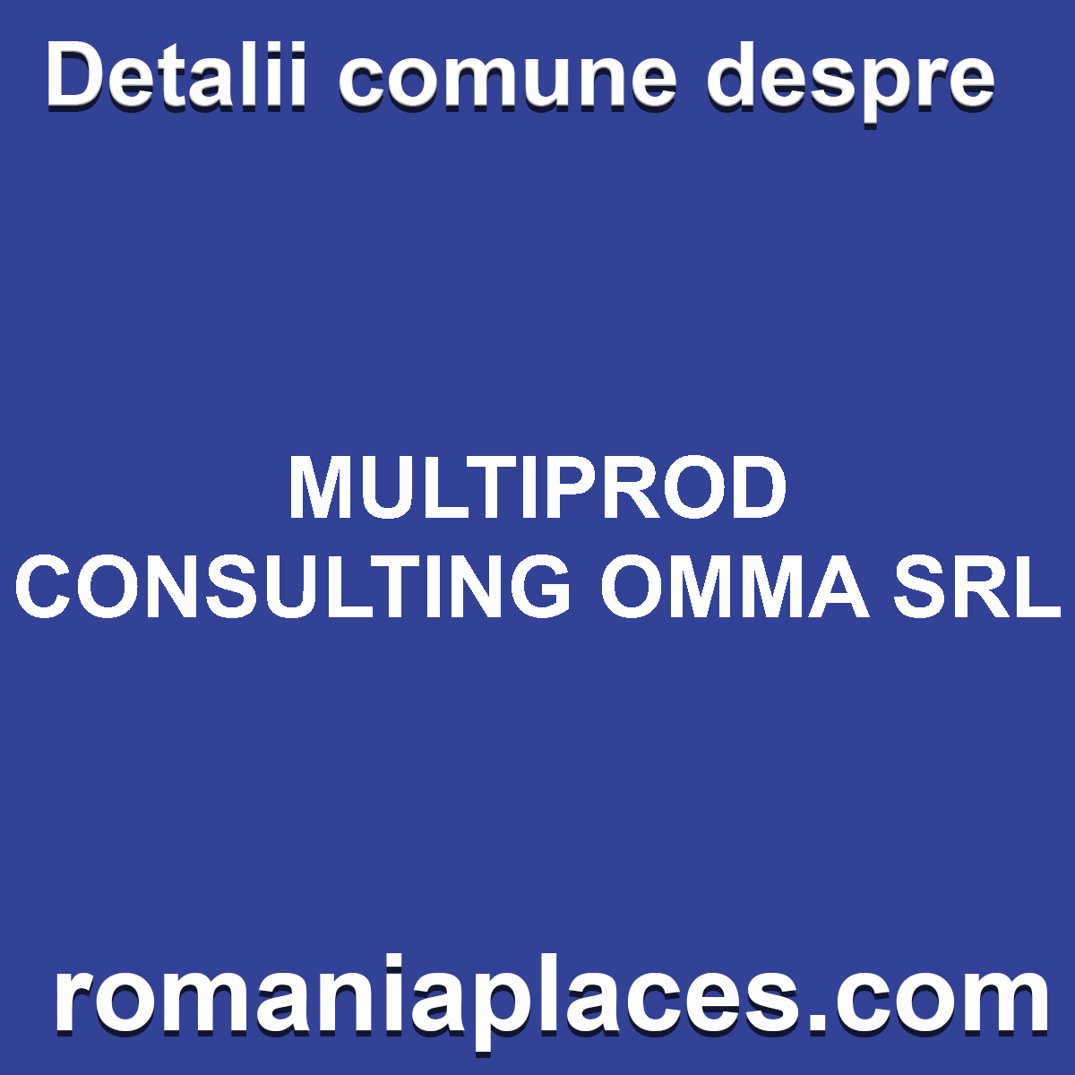 MULTIPROD CONSULTING OMMA SRL