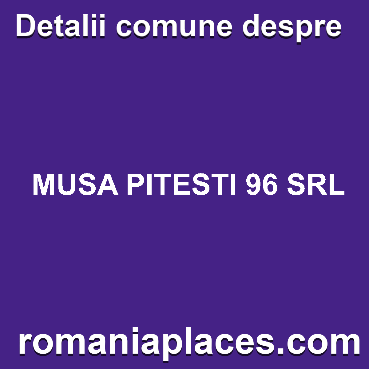 MUSA PITESTI 96 SRL