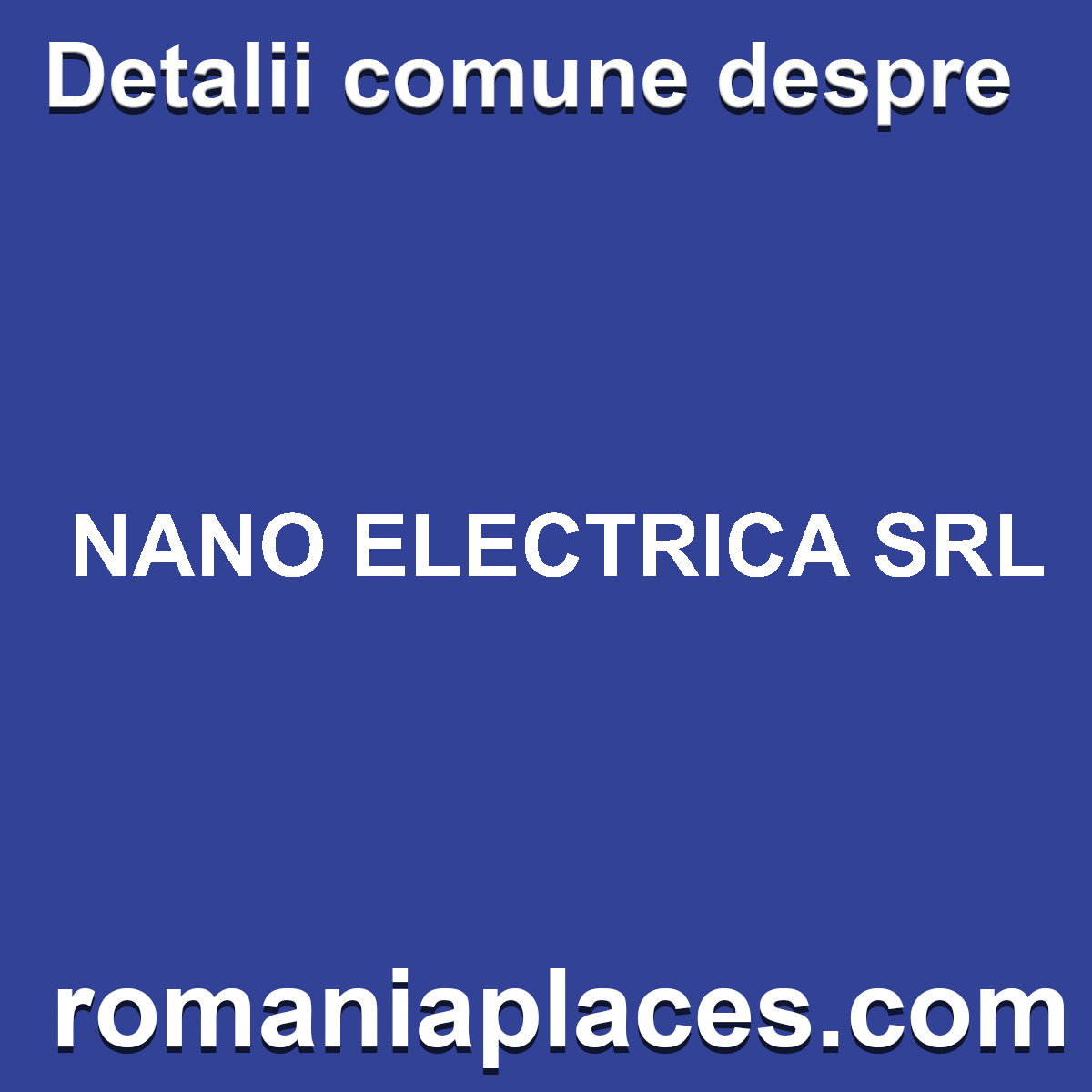 NANO ELECTRICA SRL