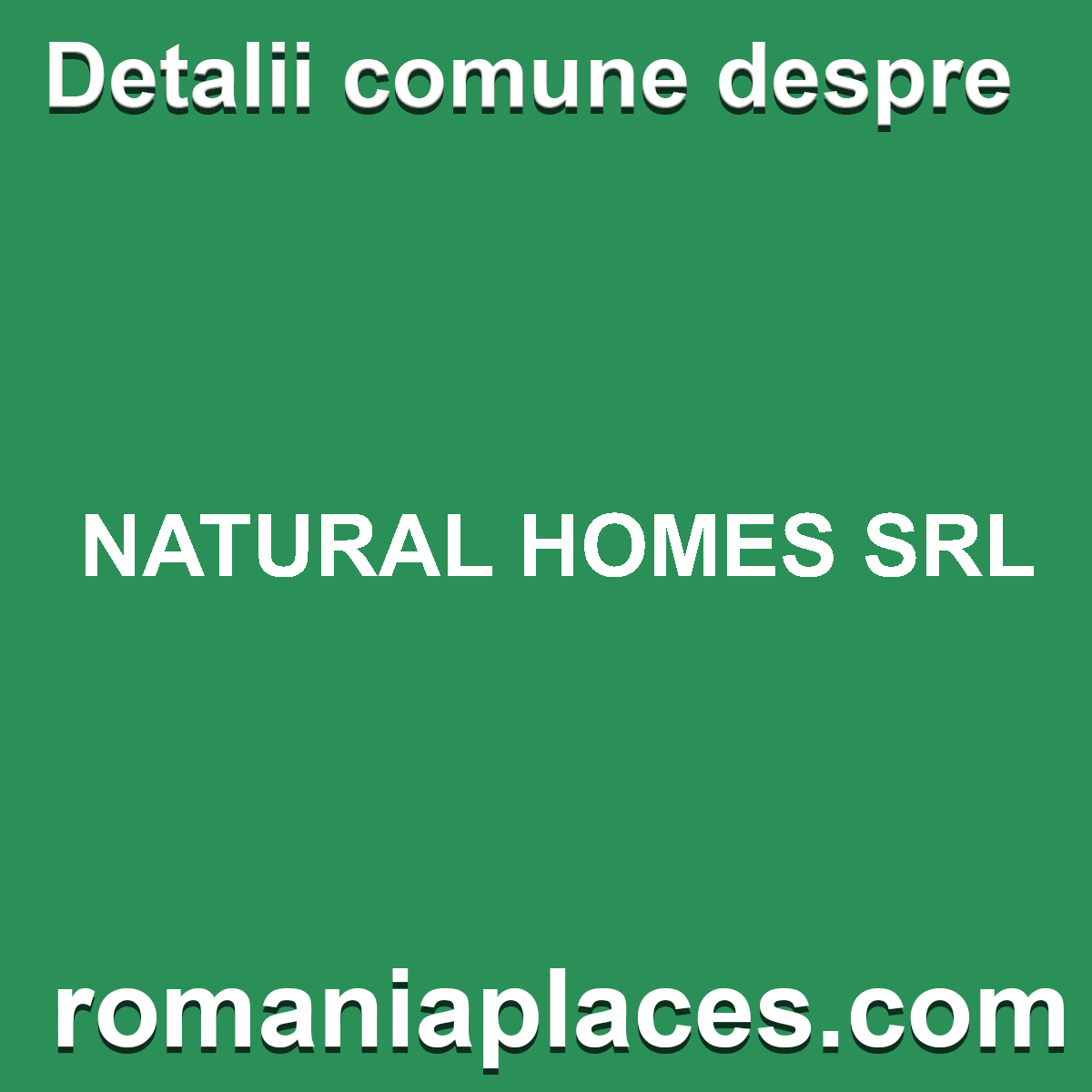 NATURAL HOMES SRL