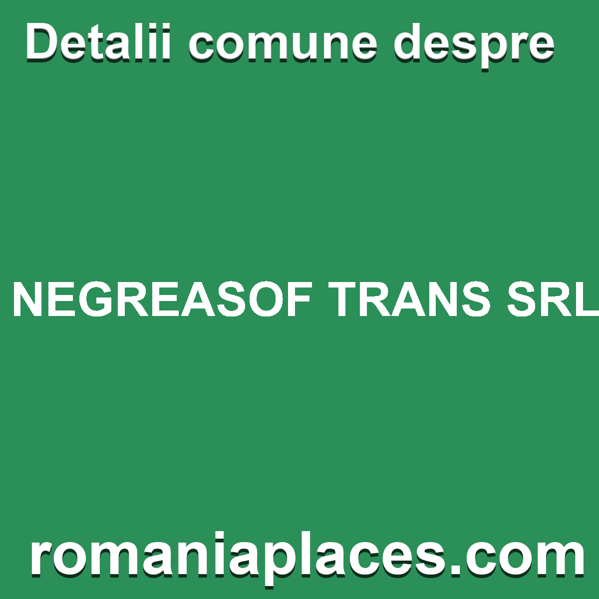 NEGREASOF TRANS SRL