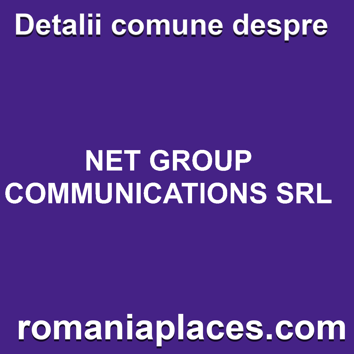 NET GROUP COMMUNICATIONS SRL