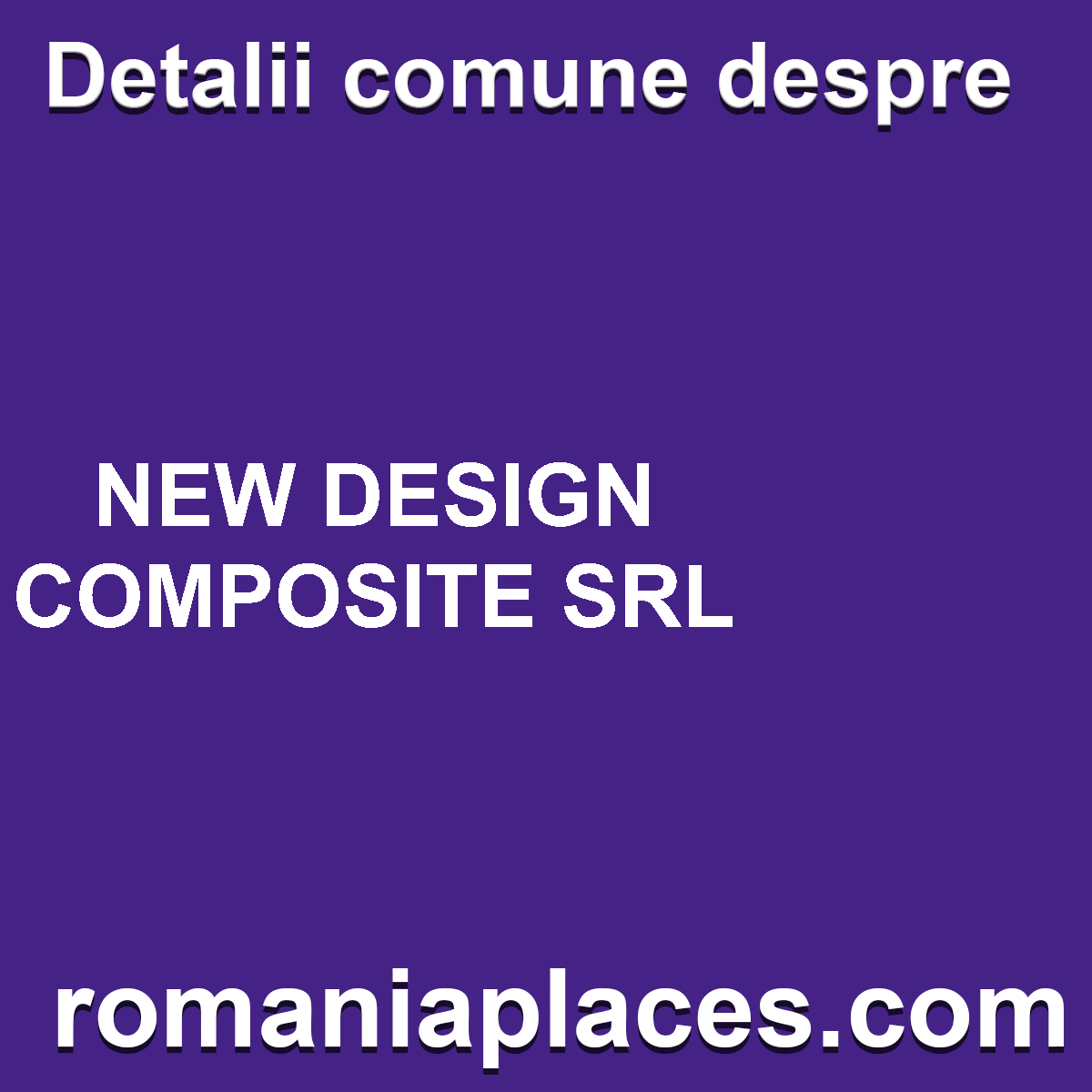 NEW DESIGN COMPOSITE SRL