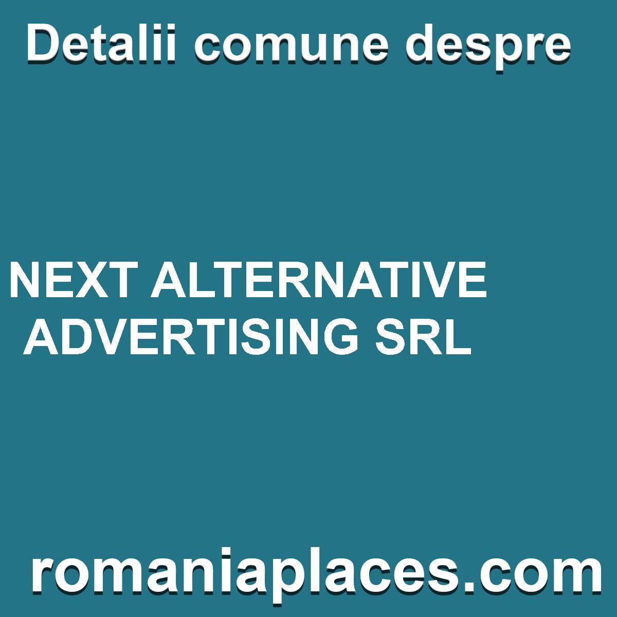 NEXT ALTERNATIVE ADVERTISING SRL