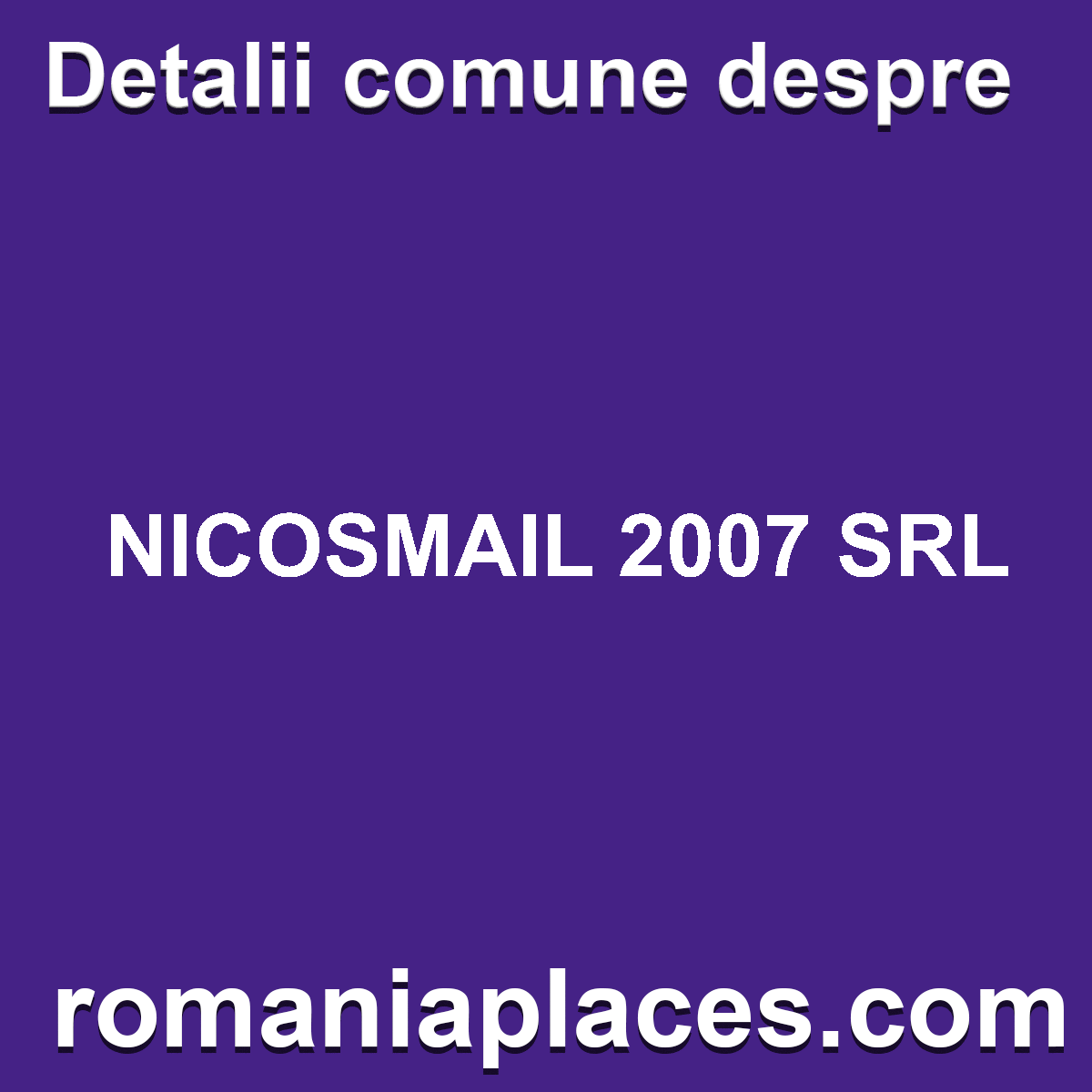 NICOSMAIL 2007 SRL