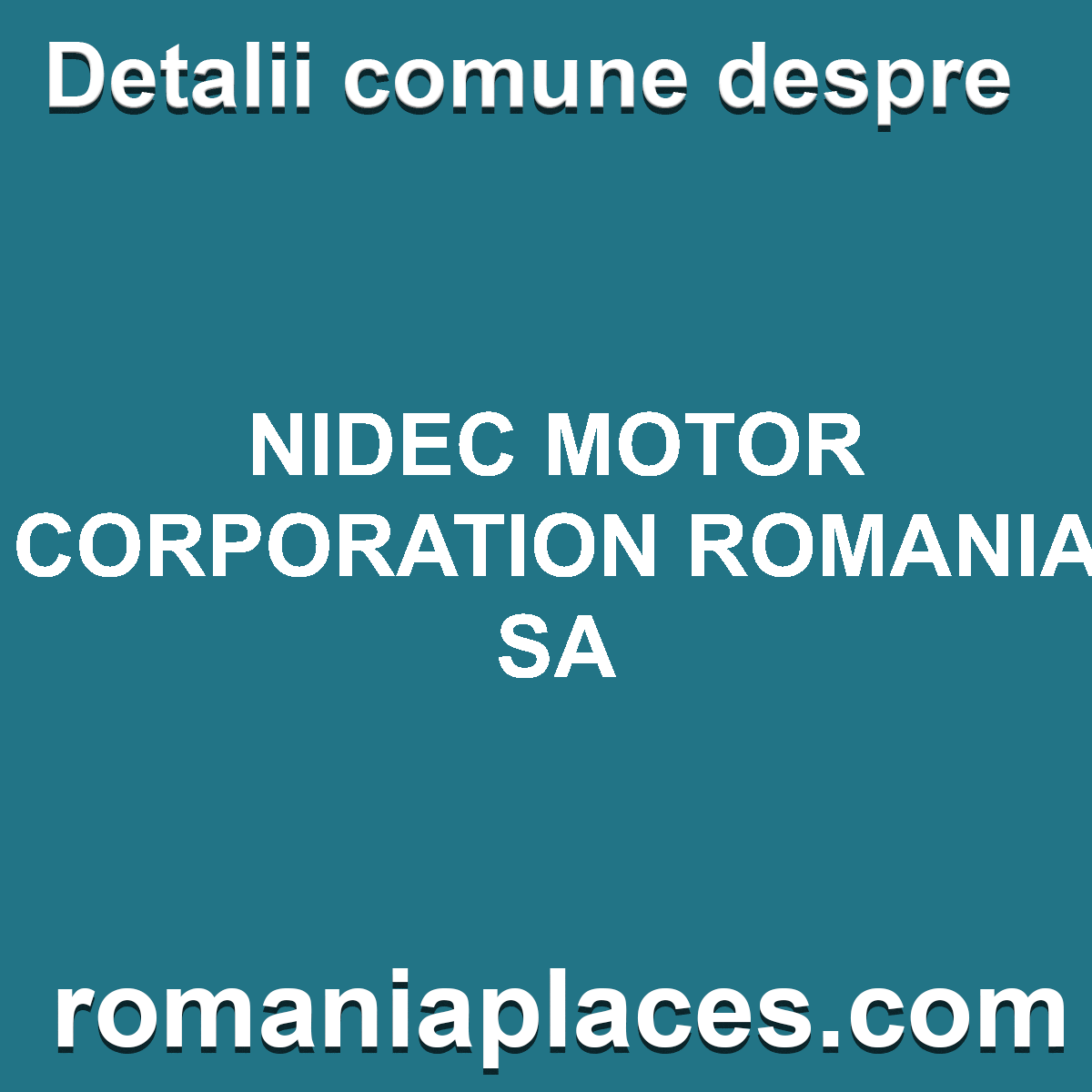 NIDEC MOTOR CORPORATION ROMANIA SA