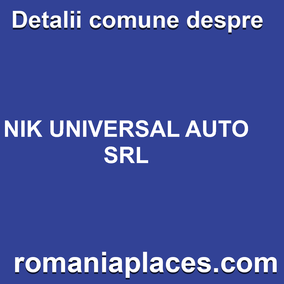 NIK UNIVERSAL AUTO SRL