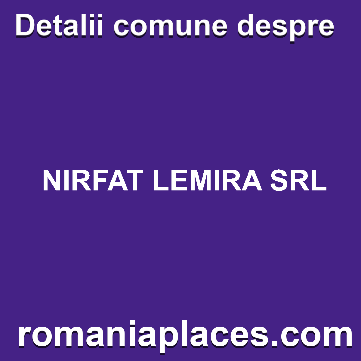 NIRFAT LEMIRA SRL