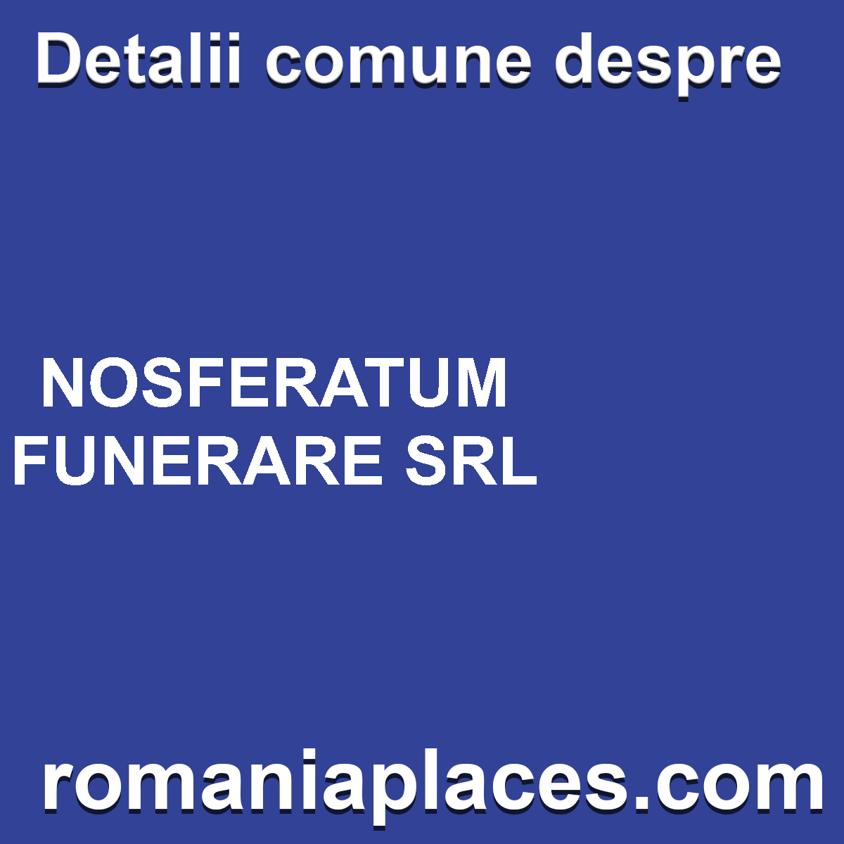 NOSFERATUM FUNERARE SRL