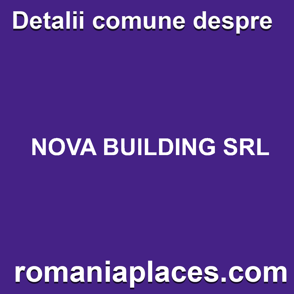 NOVA BUILDING SRL