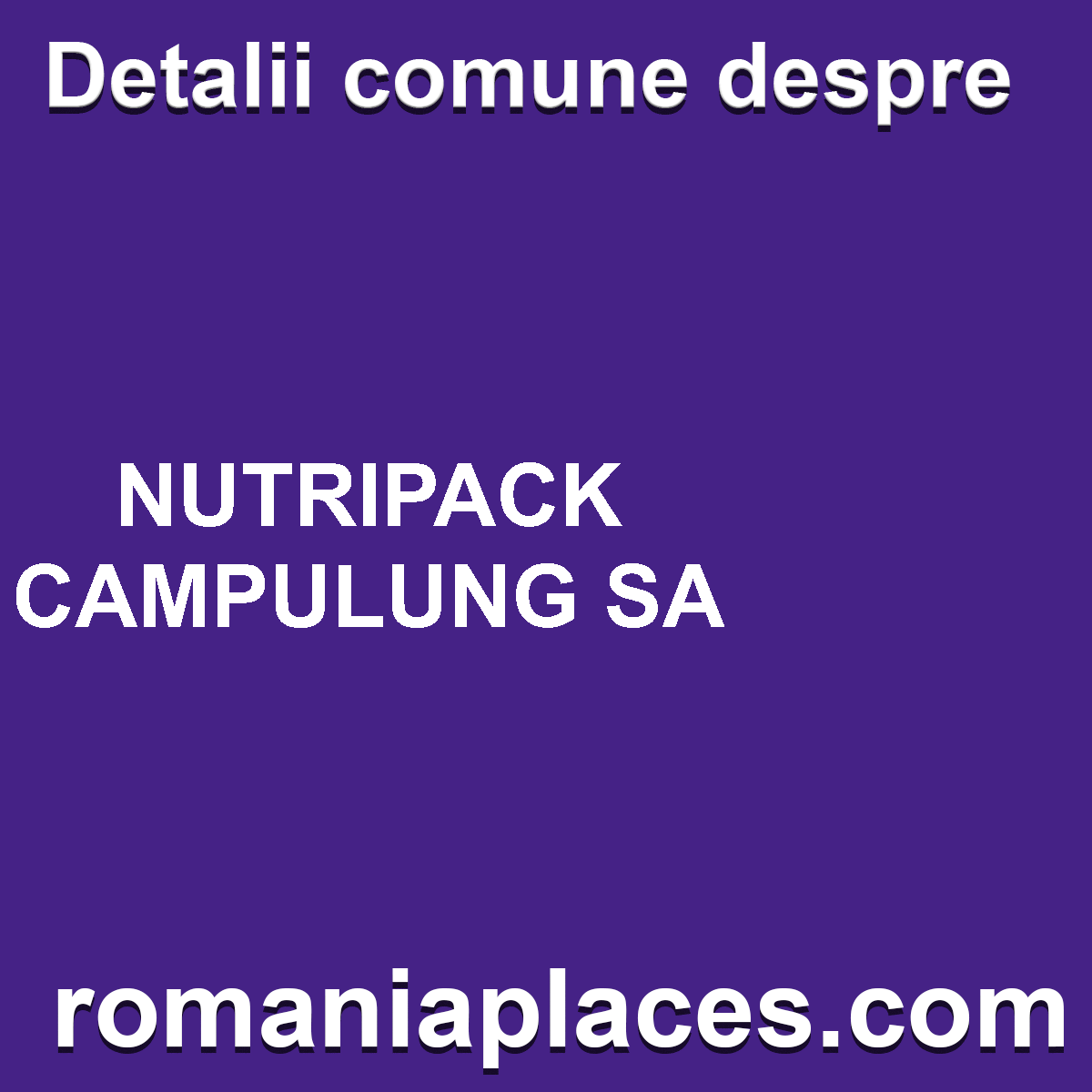 NUTRIPACK CAMPULUNG SA