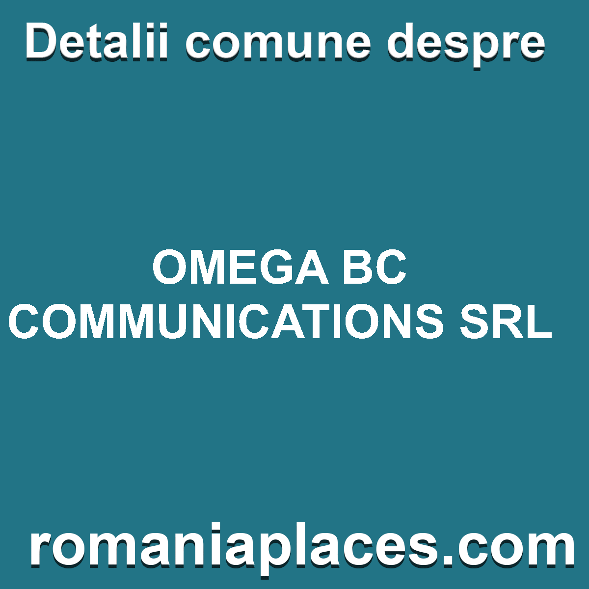 OMEGA BC COMMUNICATIONS SRL
