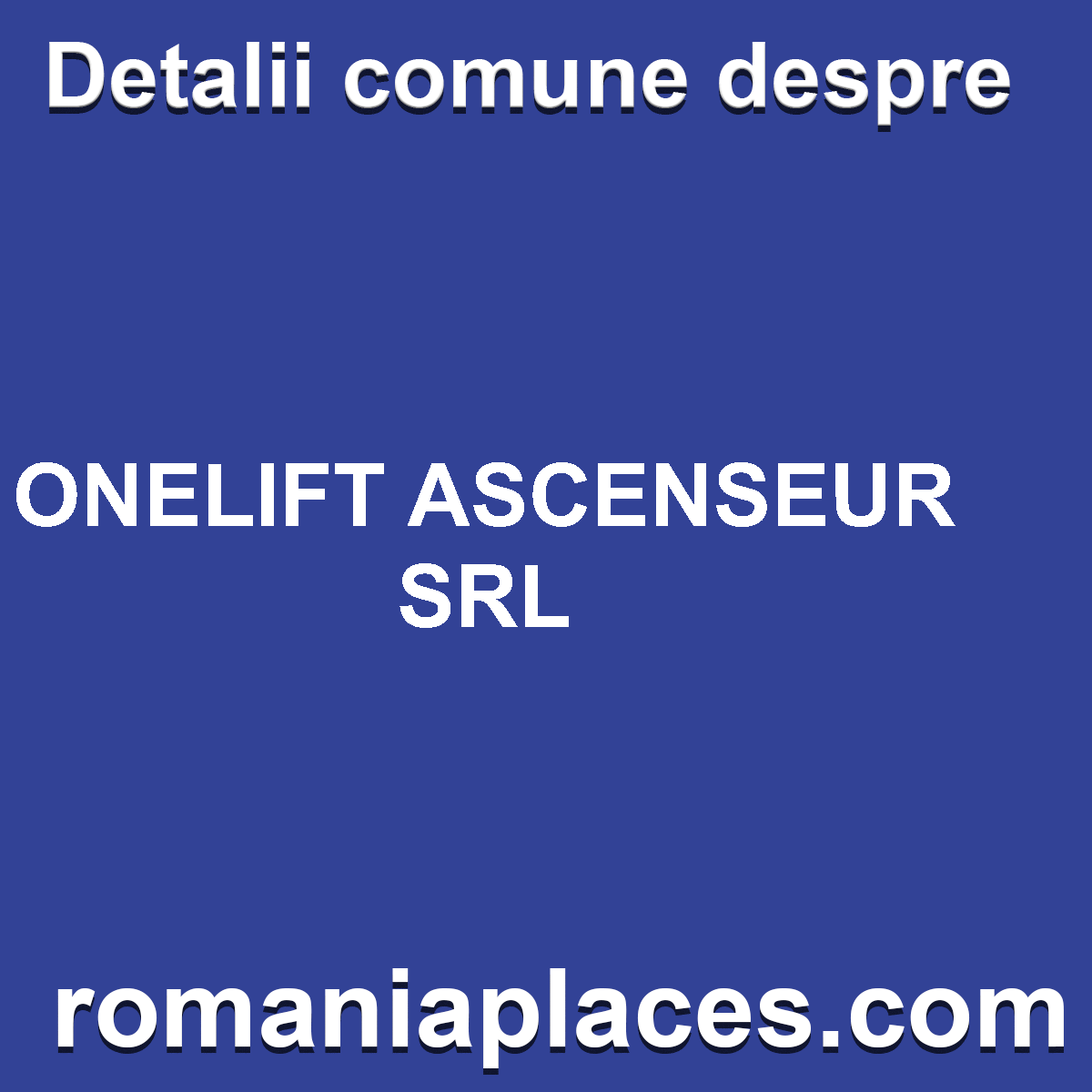ONELIFT ASCENSEUR SRL