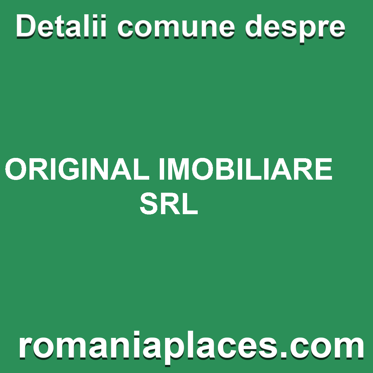 ORIGINAL IMOBILIARE SRL