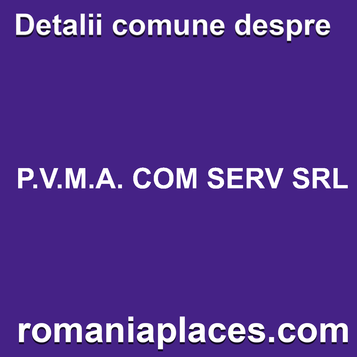 P.V.M.A. COM SERV SRL