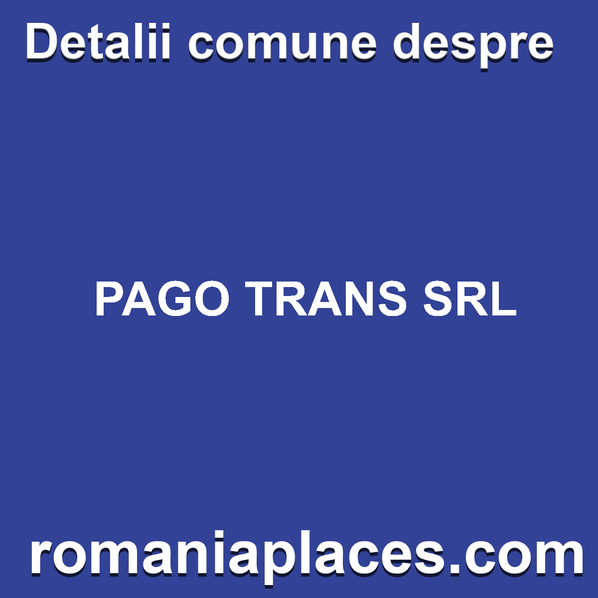 PAGO TRANS SRL