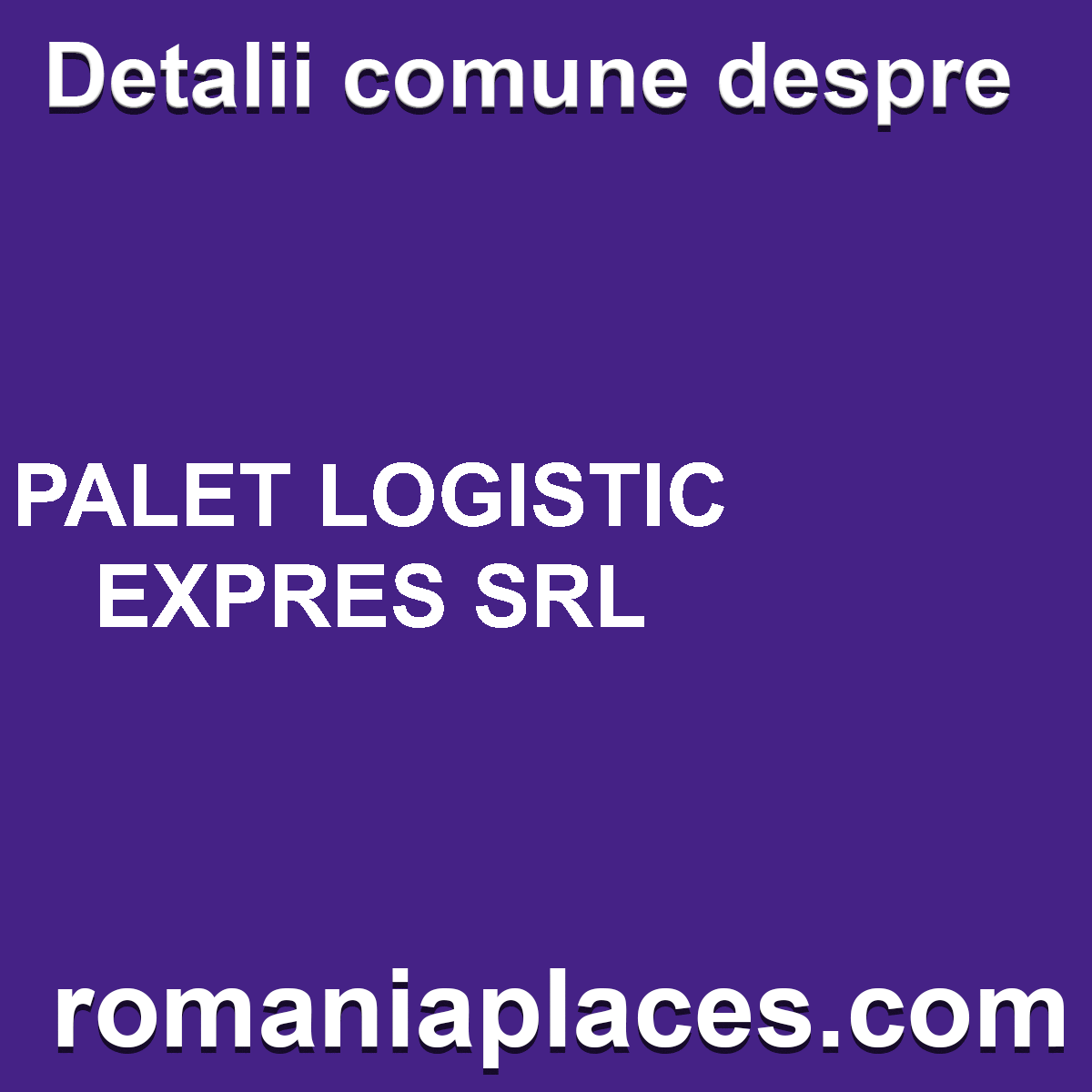 PALET LOGISTIC EXPRES SRL
