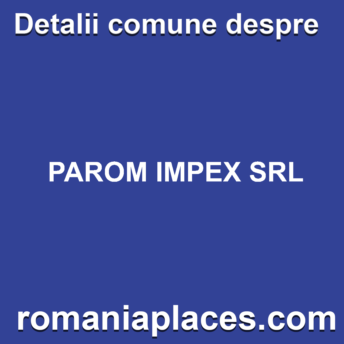 PAROM IMPEX SRL