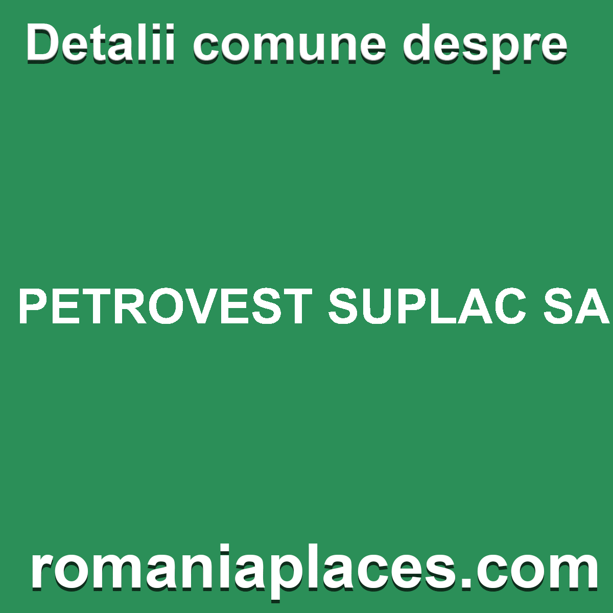 PETROVEST SUPLAC SA