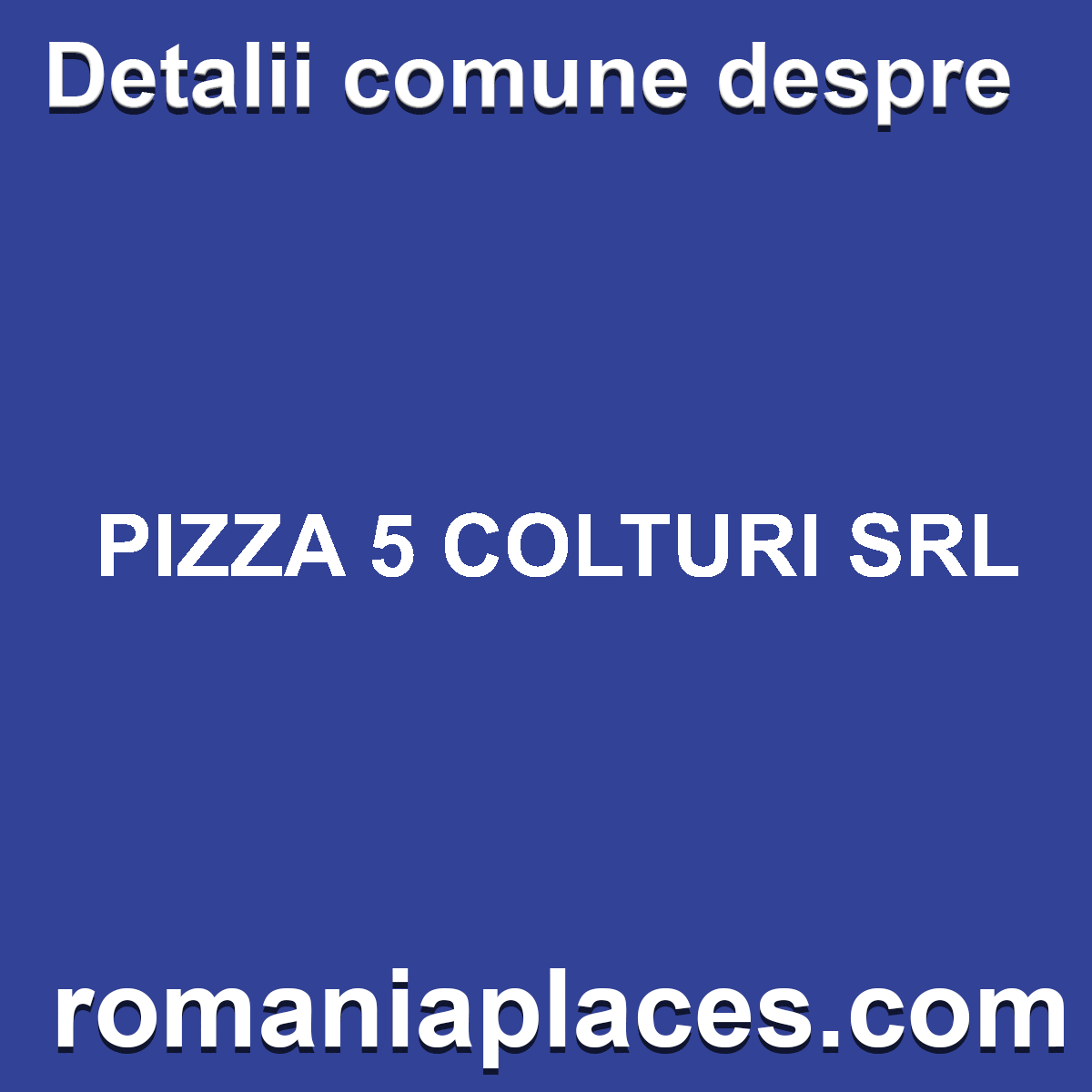 PIZZA 5 COLTURI SRL