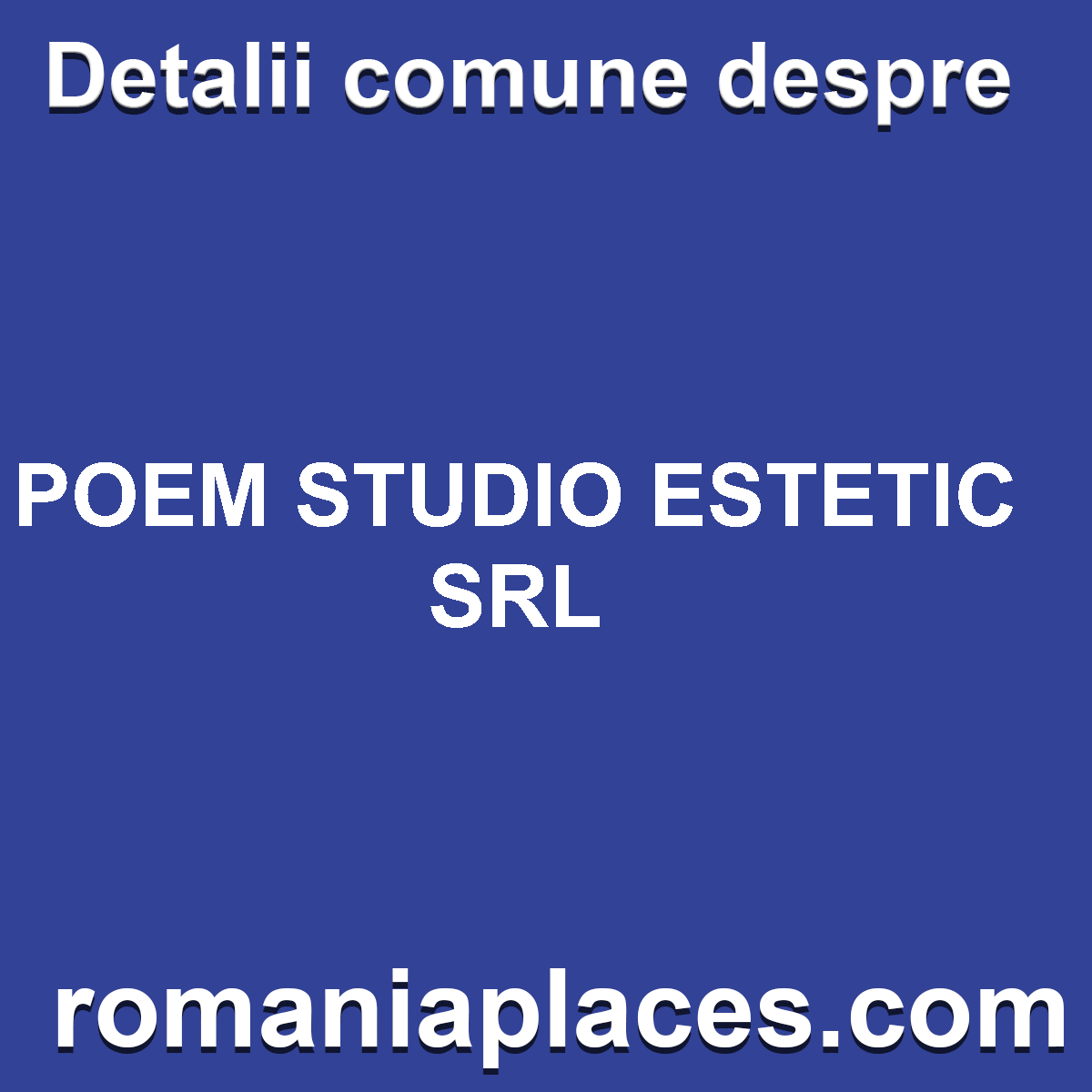 POEM STUDIO ESTETIC SRL