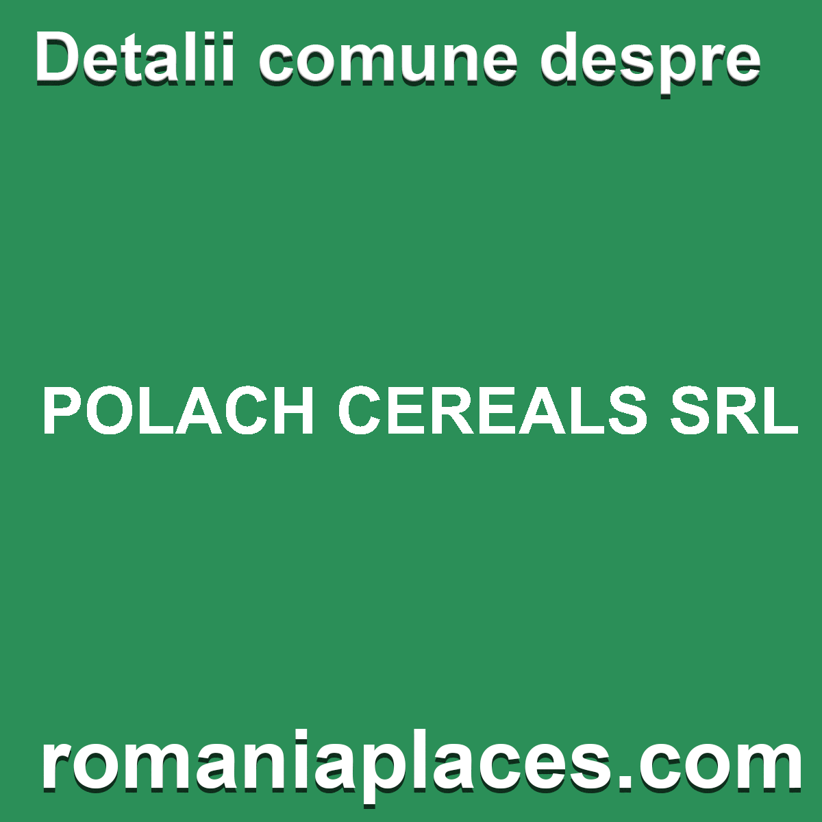 POLACH CEREALS SRL