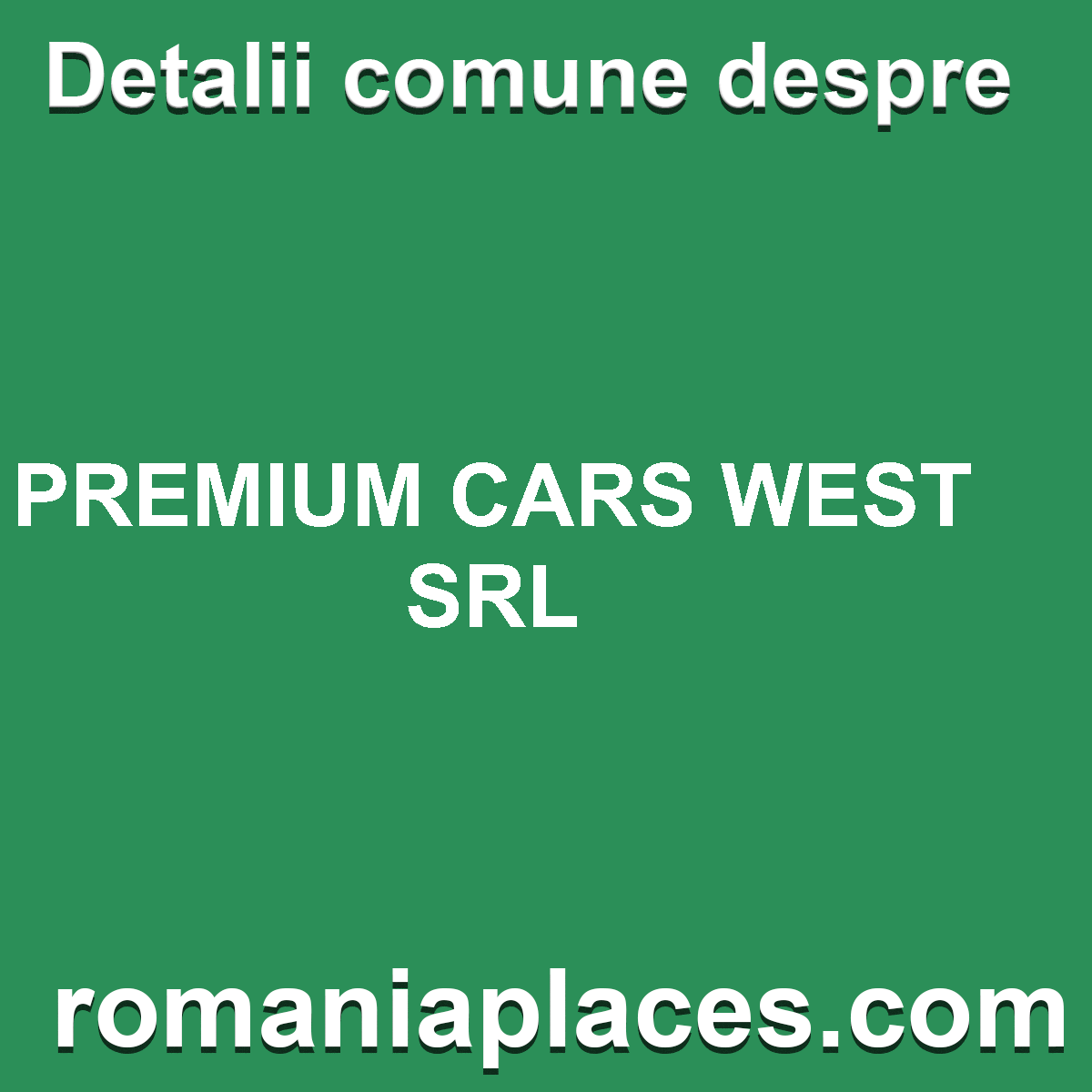 PREMIUM CARS WEST SRL