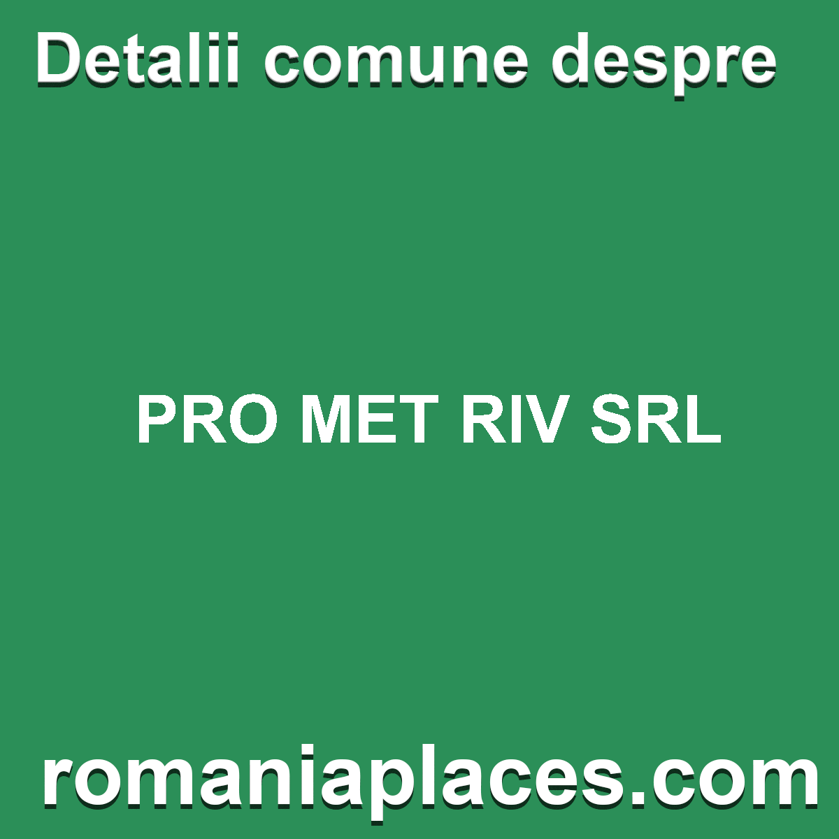 PRO MET RIV SRL