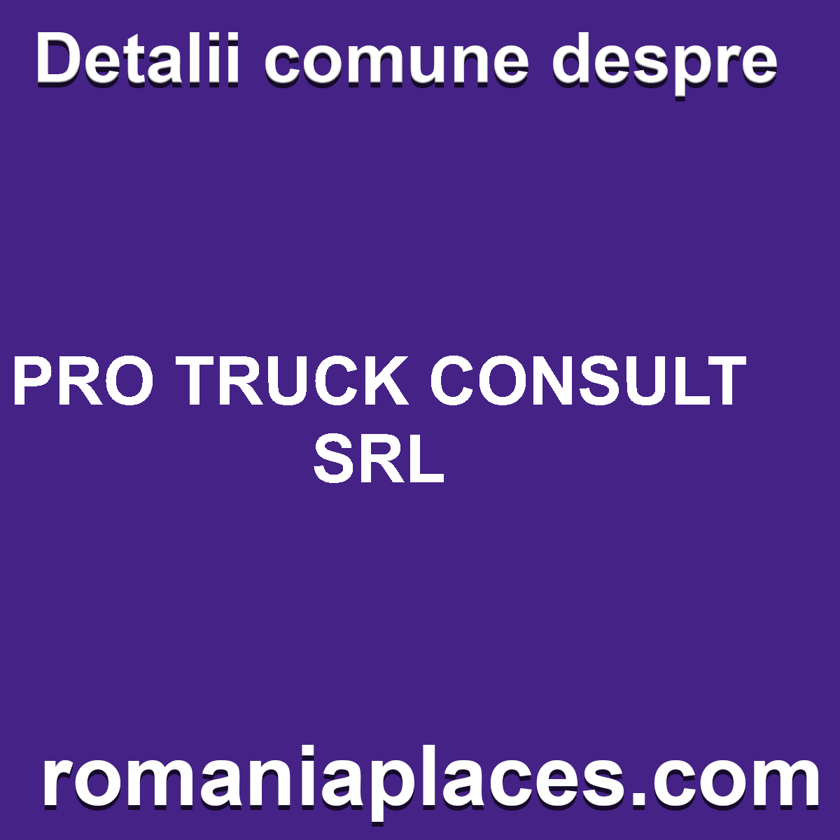 PRO TRUCK CONSULT SRL