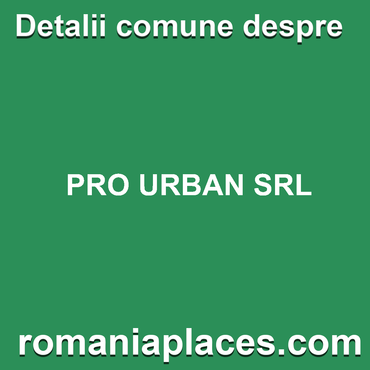 PRO URBAN SRL