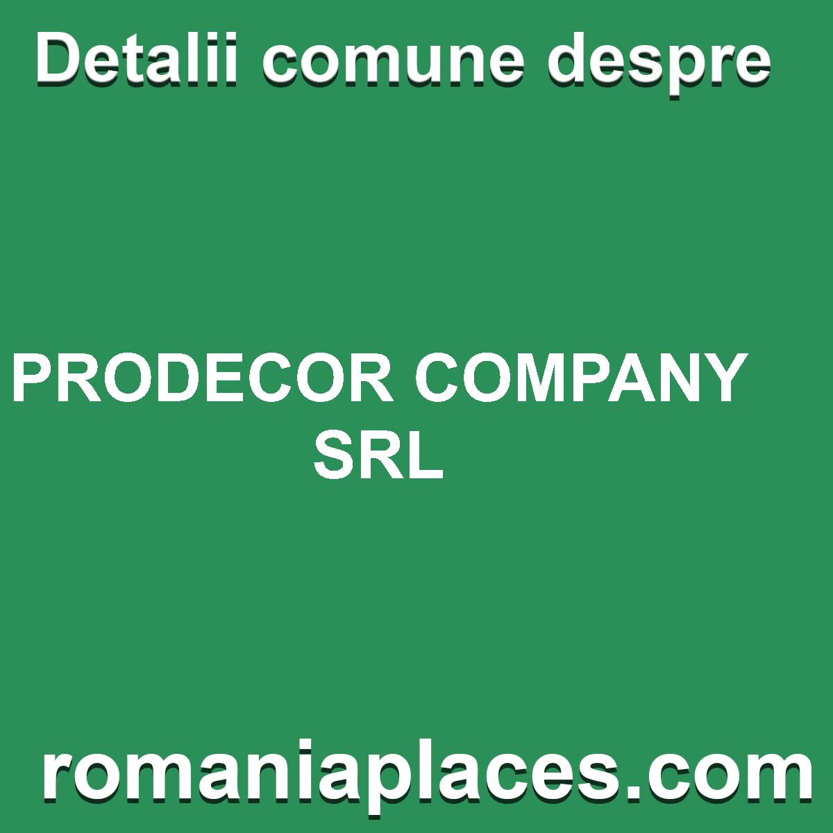 PRODECOR COMPANY SRL