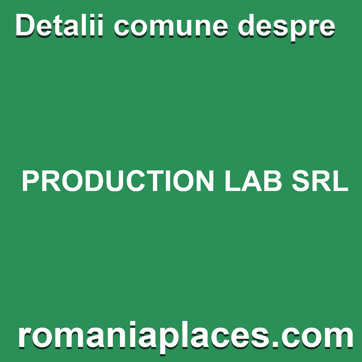 PRODUCTION LAB SRL