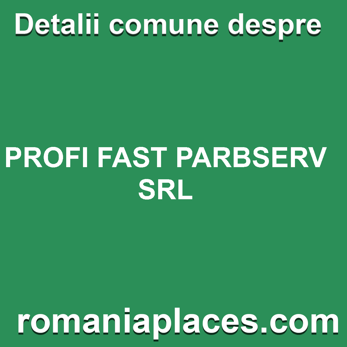 PROFI FAST PARBSERV SRL
