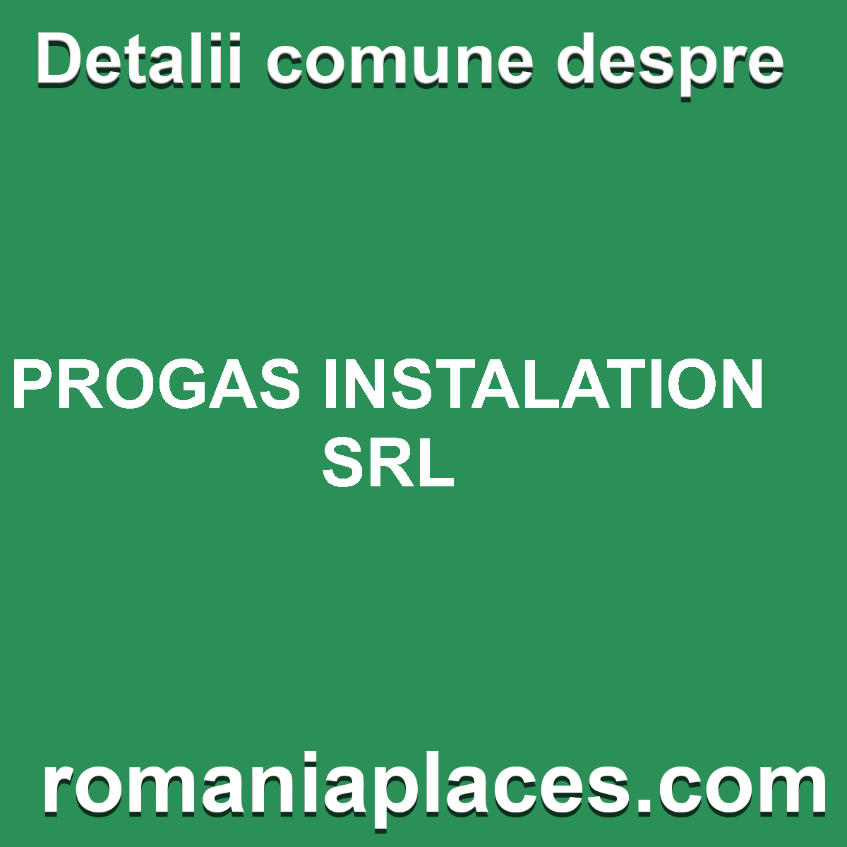 PROGAS INSTALATION SRL