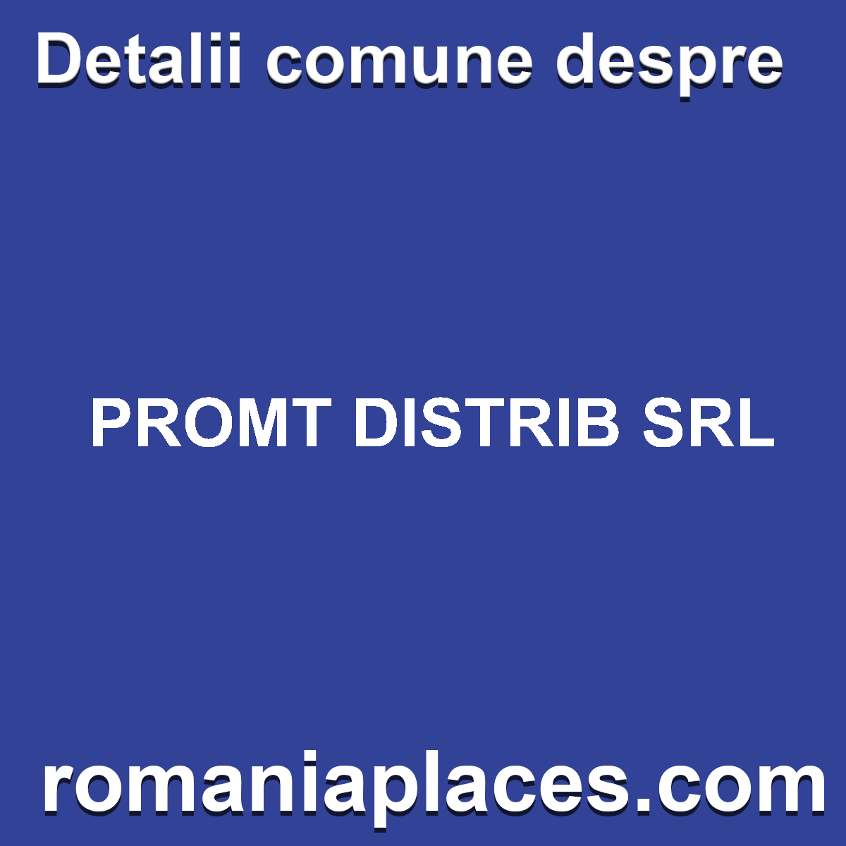 PROMT DISTRIB SRL