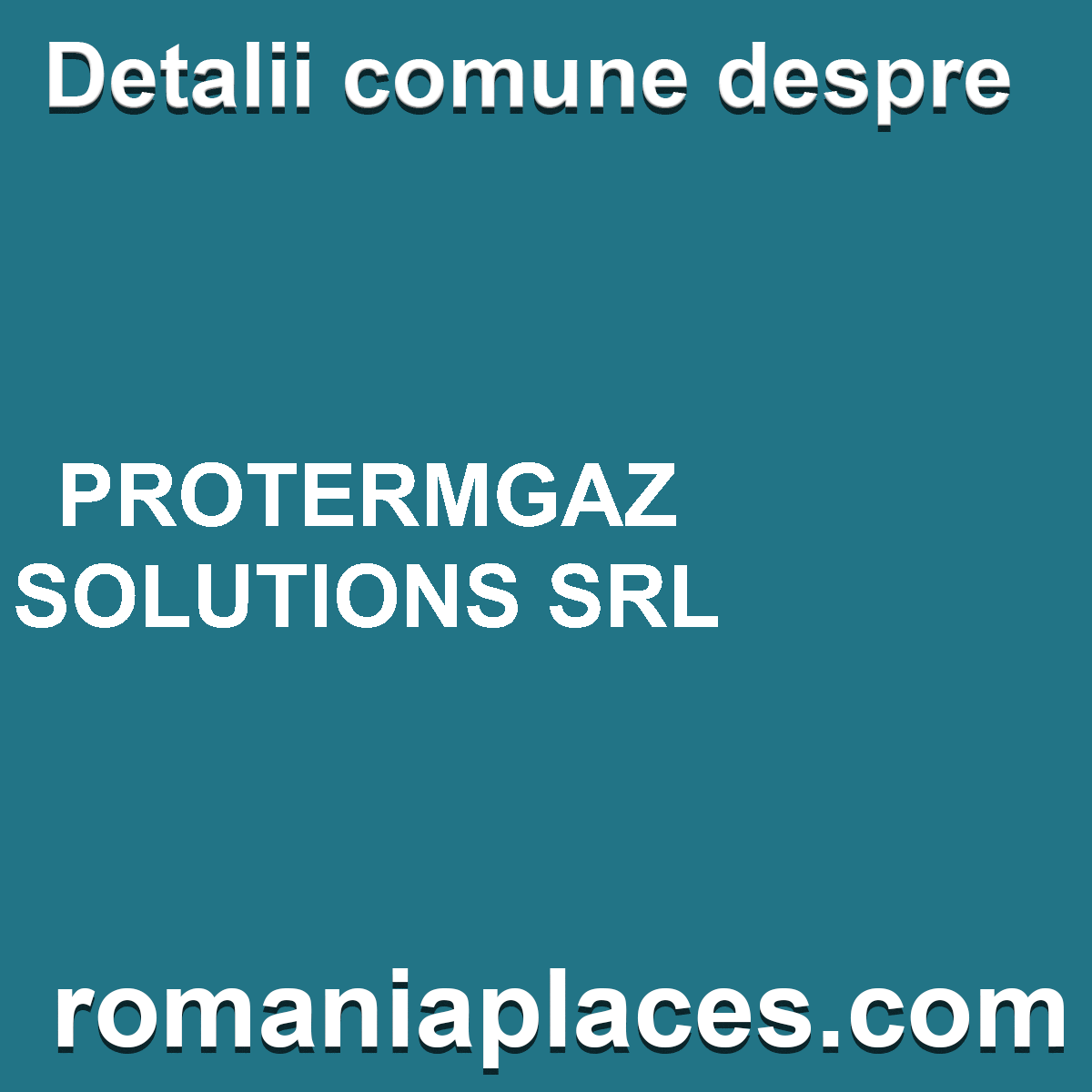 PROTERMGAZ SOLUTIONS SRL