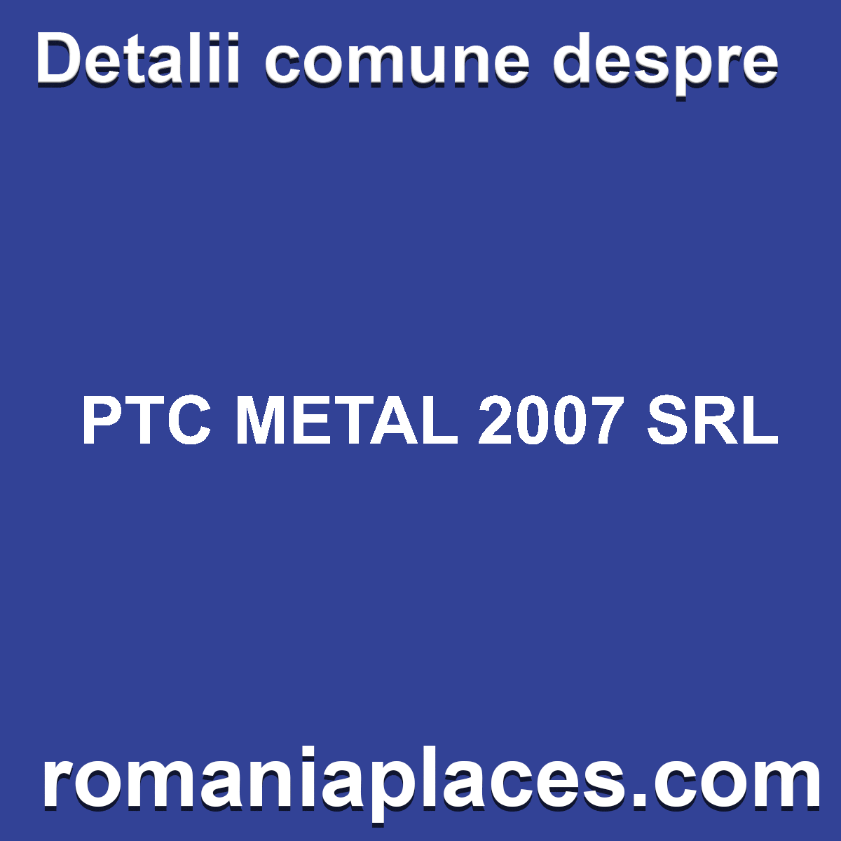 PTC METAL 2007 SRL
