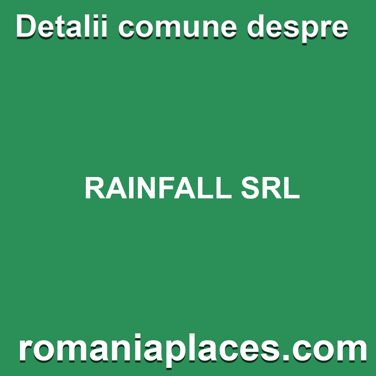 RAINFALL SRL