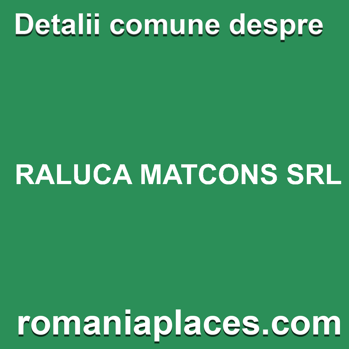 RALUCA MATCONS SRL