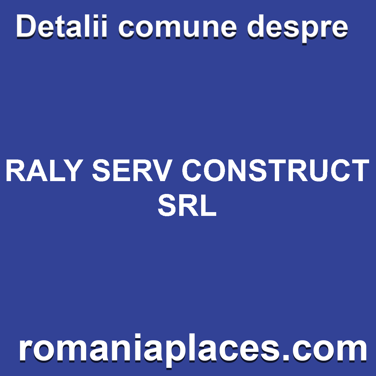 RALY SERV CONSTRUCT SRL