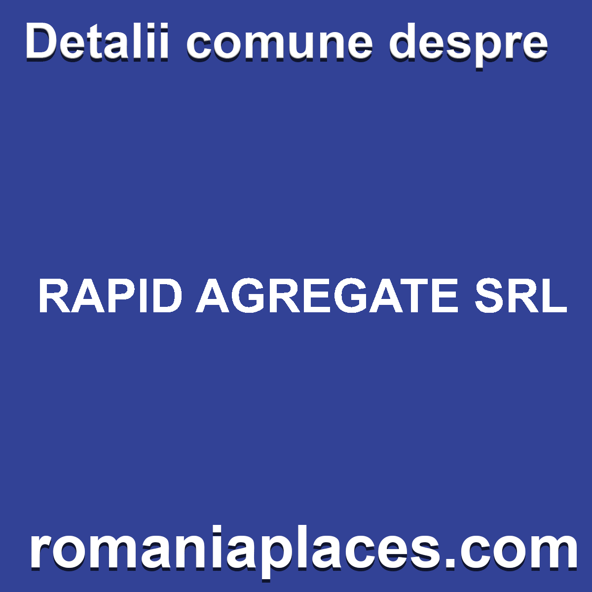 RAPID AGREGATE SRL