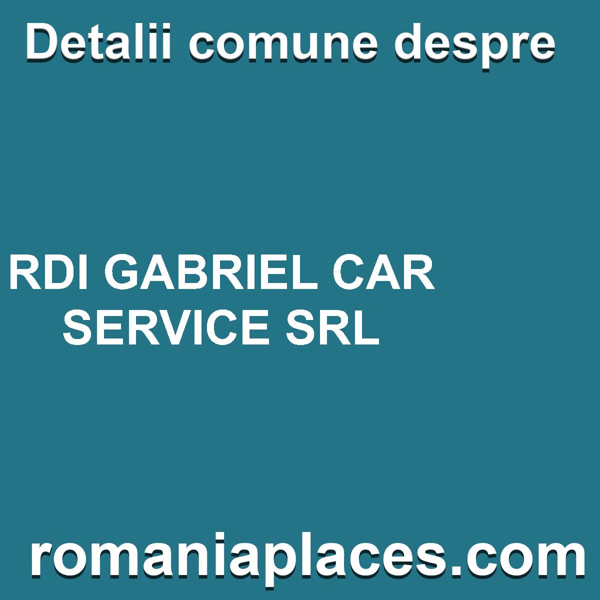 RDI GABRIEL CAR SERVICE SRL