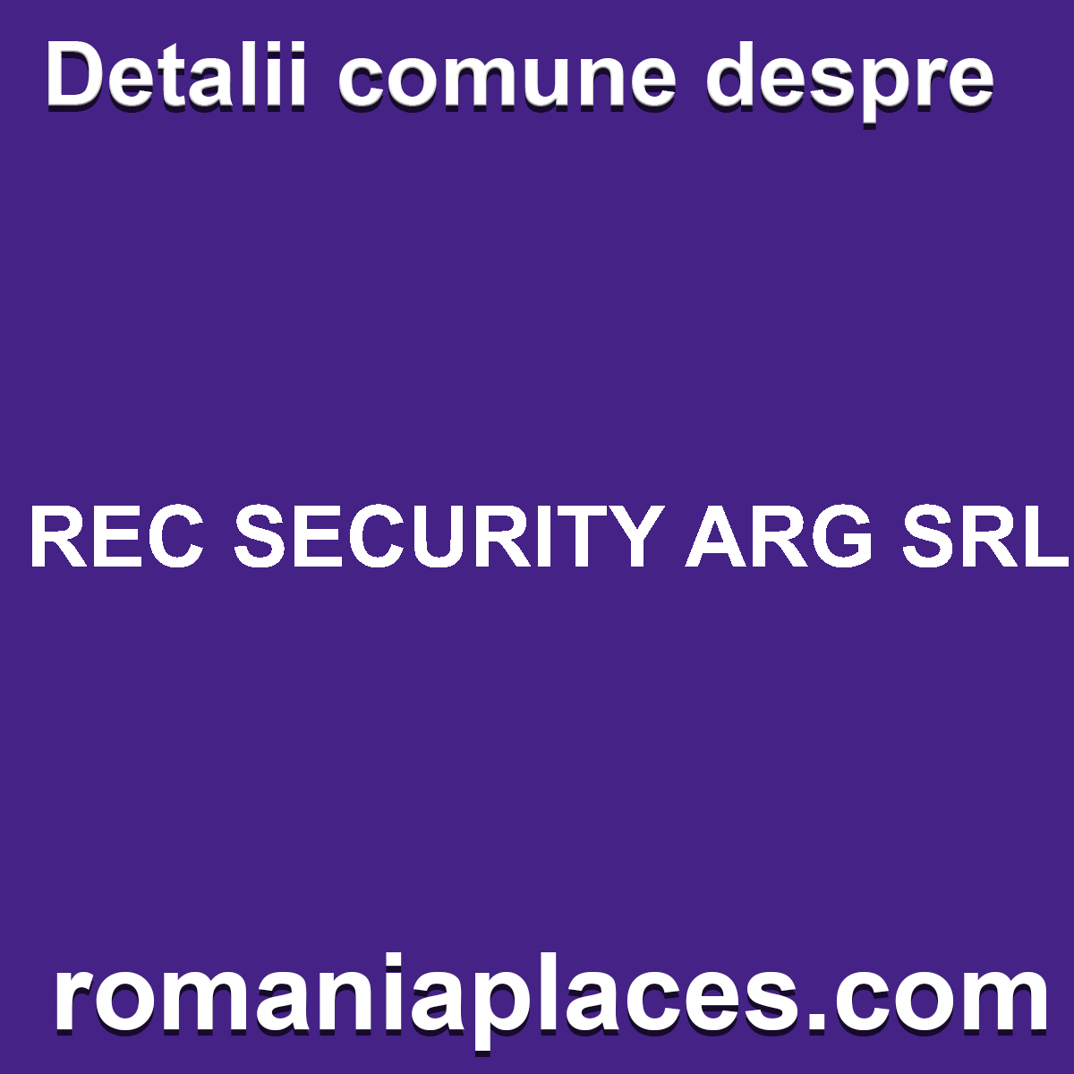REC SECURITY ARG SRL