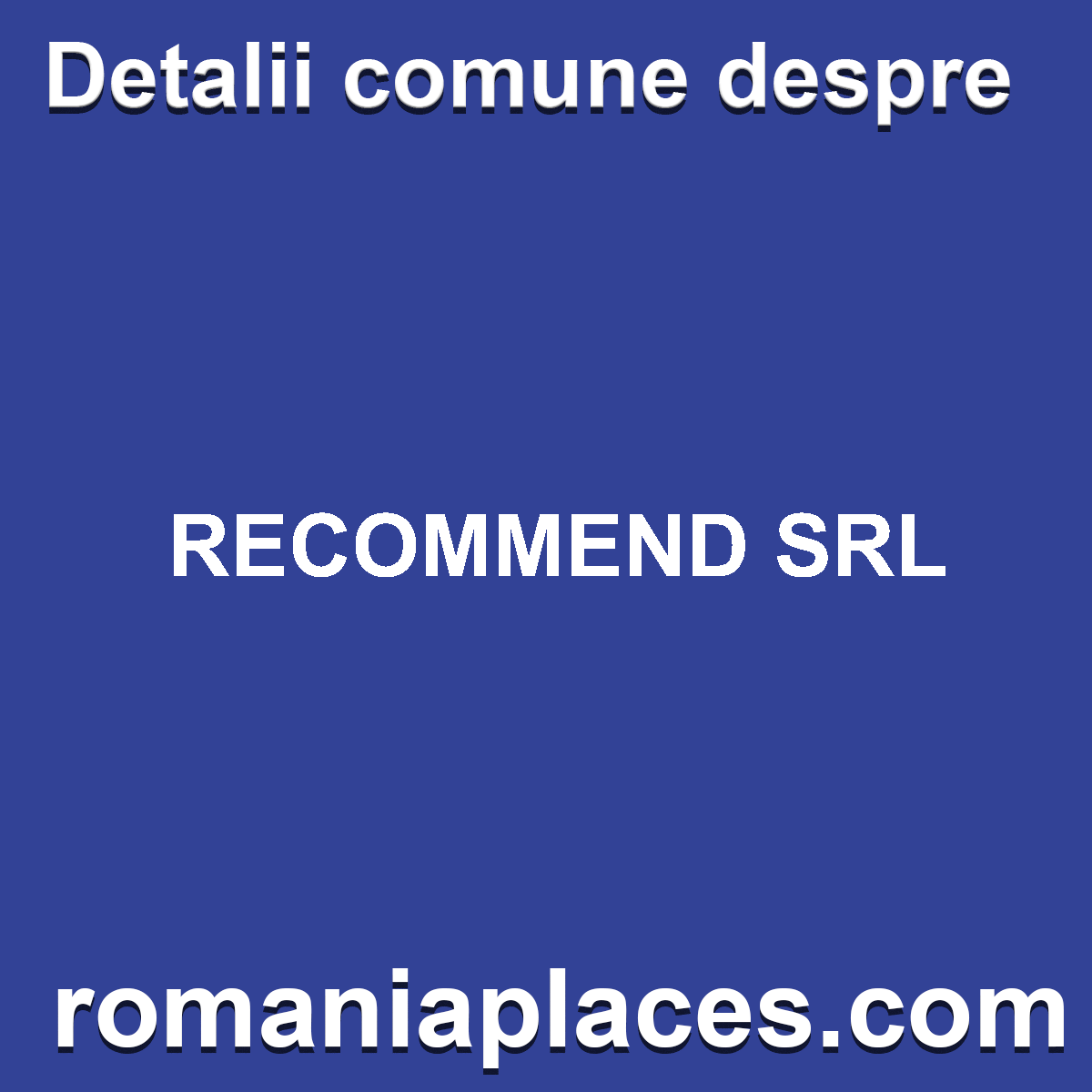RECOMMEND SRL